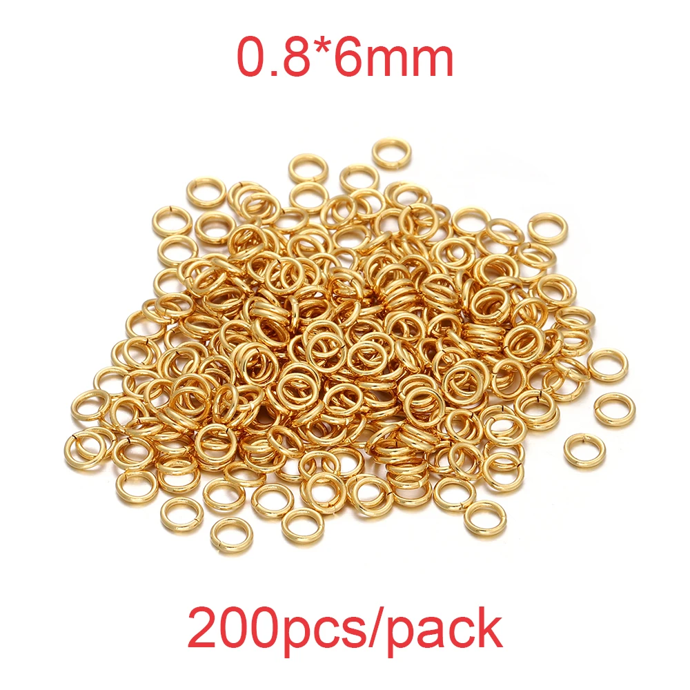 30–200 Stück 3–25 mm Edelstahl-Spaltring, offene einzelne Schleifen, Biegeringe, Verbinder für DIY-Schmuckherstellung, Zubehör