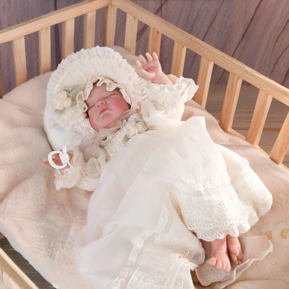 Cloveray 22 pouces réaliste Reborn bébé poupée mignon vinyle poupée réaliste nouveau-né poupée rétro Style victorien bébé poupée enfant cadeau de noël