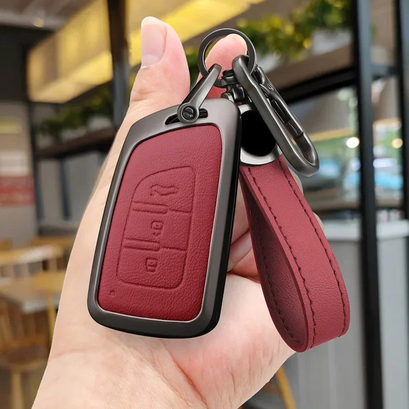 

Zinc Alloy + Leather Car Key Case Cover Fob For DongFeng DFM 580 370 S560 AX7 AX5 AX4 AX3 MX5 Auto Accessories Protector