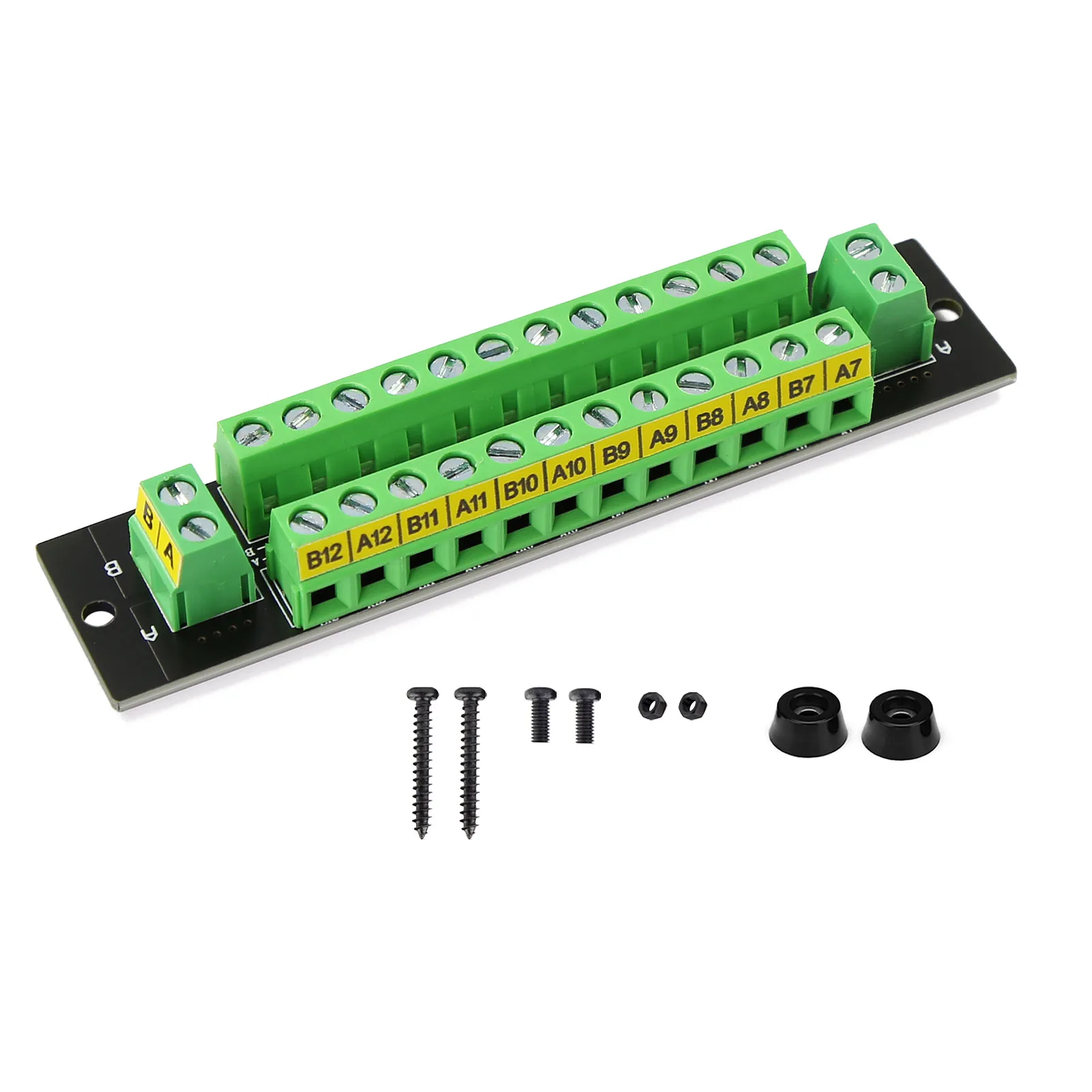 Evemodel 1 หน่วย Power Distribution Board 10A 2 อินพุต 2x12 เอาต์พุตสําหรับ DC AC แรงดันไฟฟ้าควบคุม PCB014