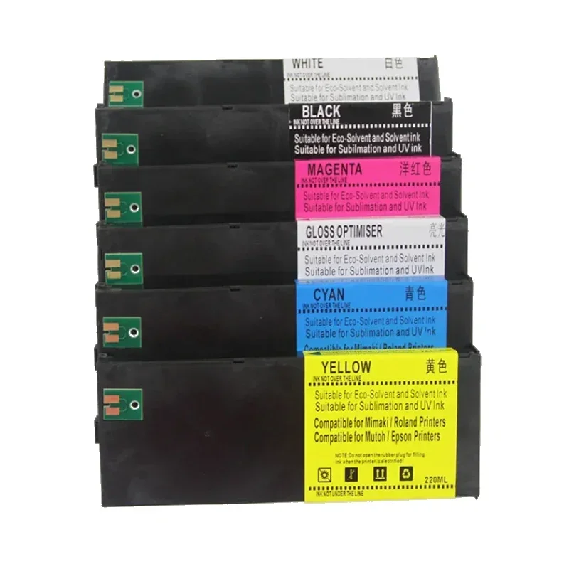 ECO-UV Ink Cartridge Full With 220ML UV Ink For Roland LEF-300 LEF-20 LEF-12 LEJ-640 LEC-540 LEC-330 (7 Colors Are Available)