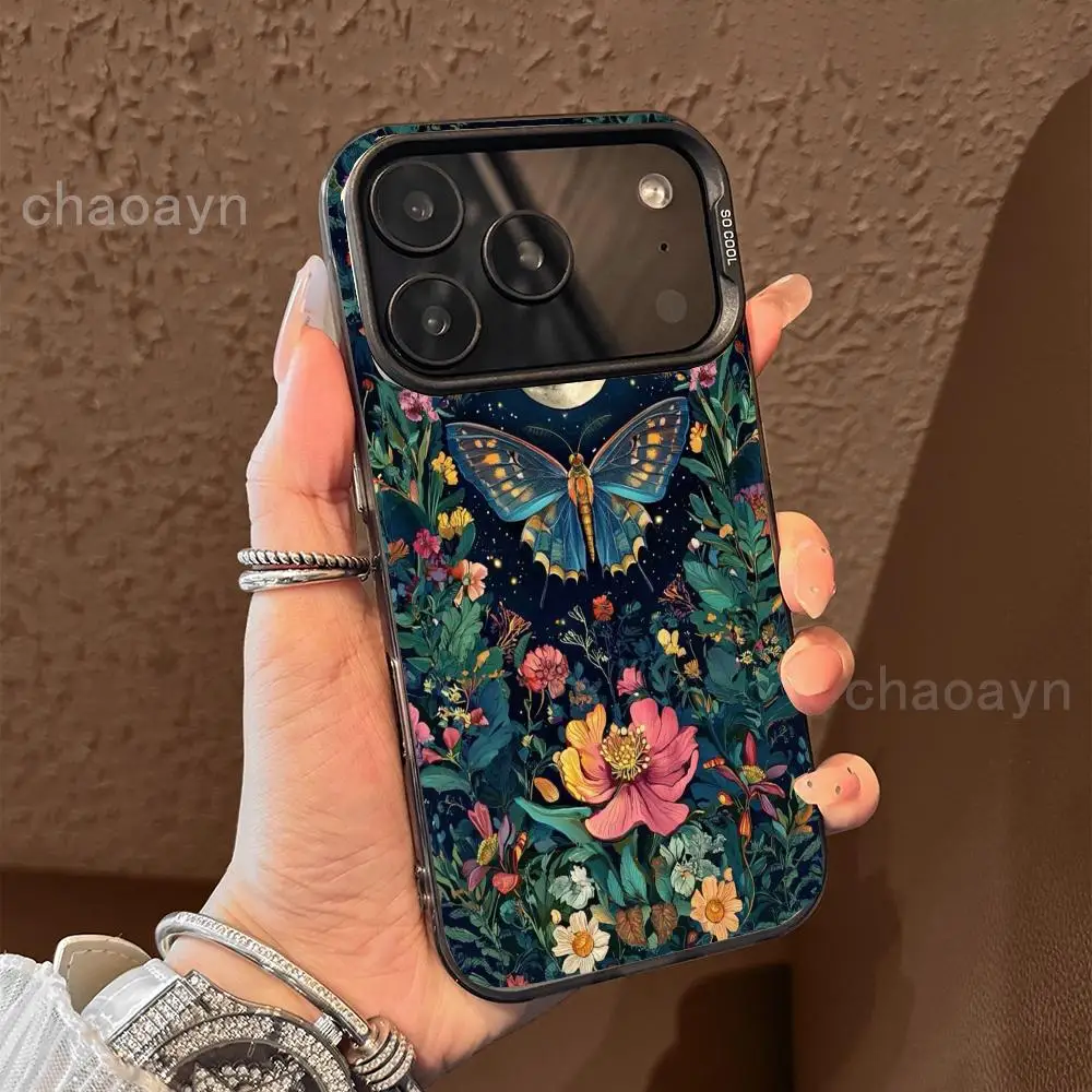

Flowers Moon scenery Phone Case case for iPhone17 16 15 14 13 12 11 Pro/ Max/Plus shock-proof rear cover anti-fingerprint