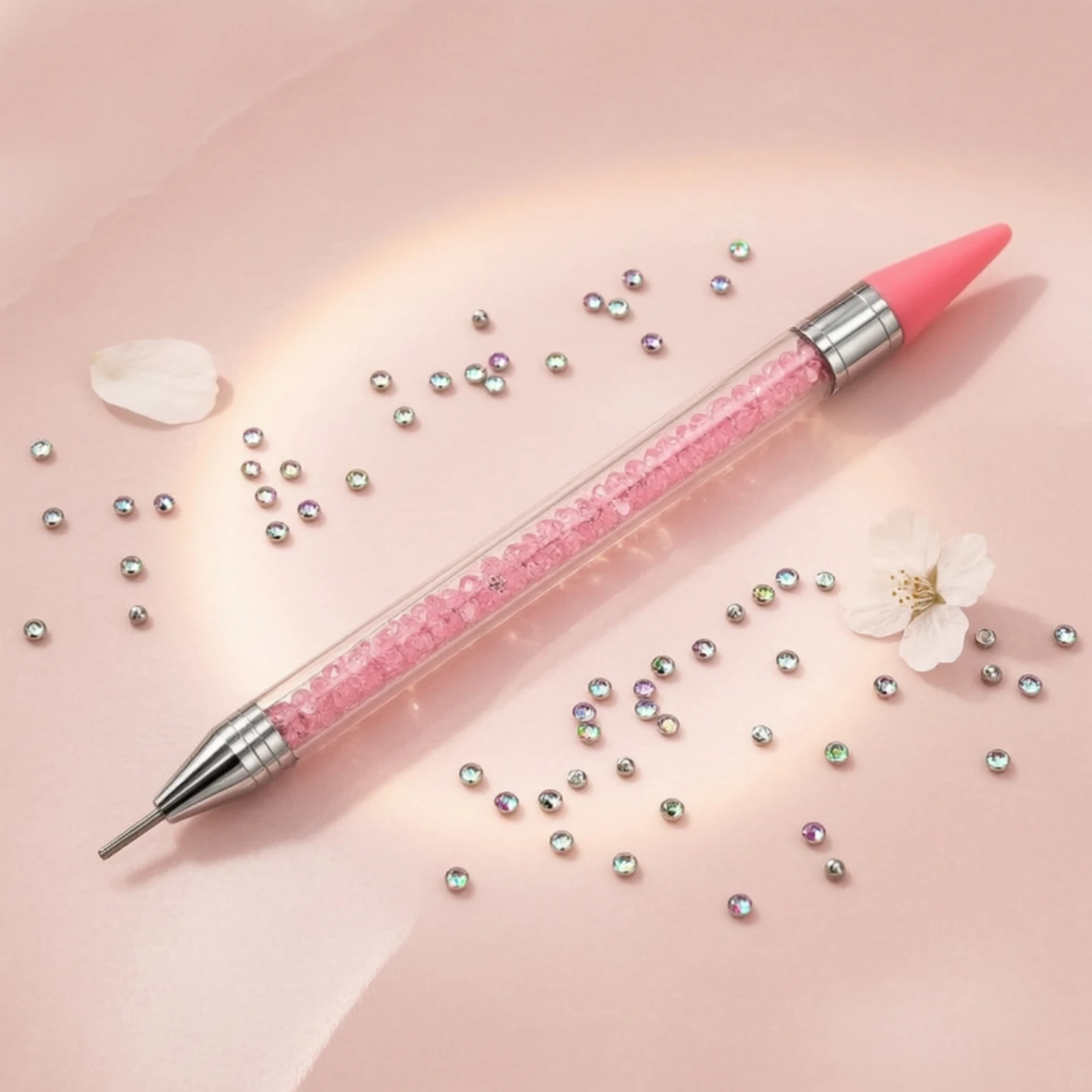 Rhinestone Picker with Steel Tip Easy to Handle Rhinestone Pickup Pen Adhesive Pen with Metal Tip Portable Tool Sturdy