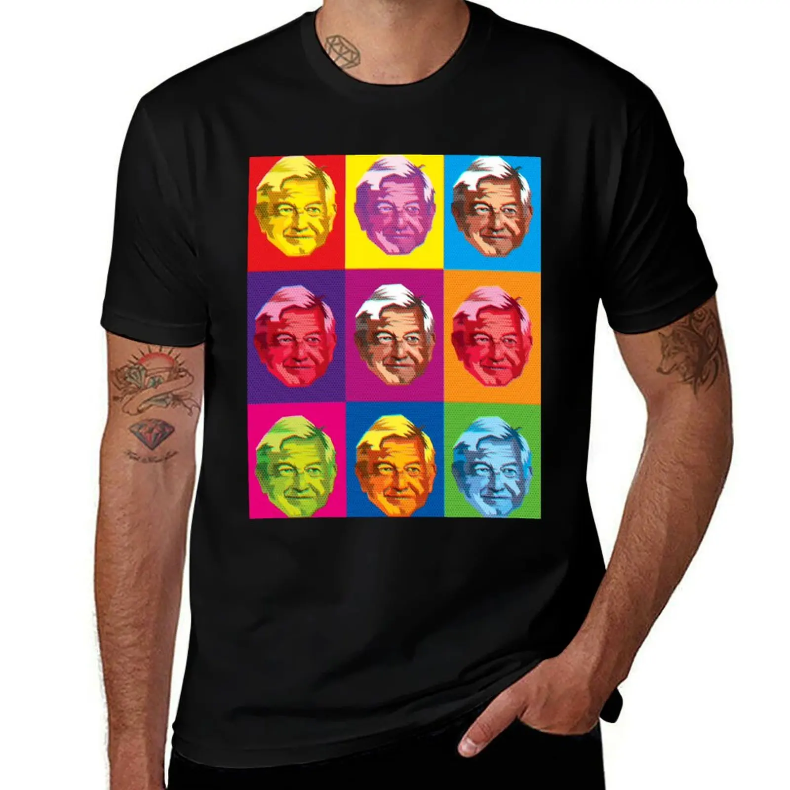 

Andres Manuel Lopez Obrador Pop Art T-Shirt t shirt man plain t shirts for man graphic cars