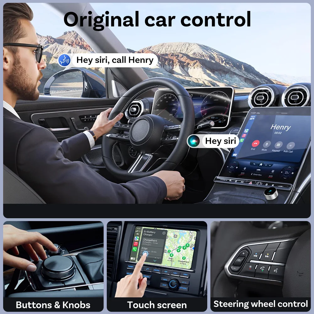 GetPairr Kabelloser CarPlay-Adapter und Android Auto Wireless-Adapter 2-in-1 USB-A Kabelgebunden zu Kabellos Auto-Dongle 5S Automatische Verbindung Plug & Play für Autos mit werkseitig installiertem CarPlay oder Andro – Detail 9