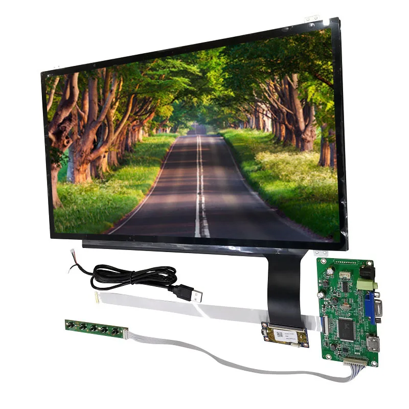 Imagem -01 - Kit de Módulo Hdmi Vga com Tela Sensível ao Toque de 17 Polegadas 10 Pontos Linux Win7 e Sistema Android Plug And Play