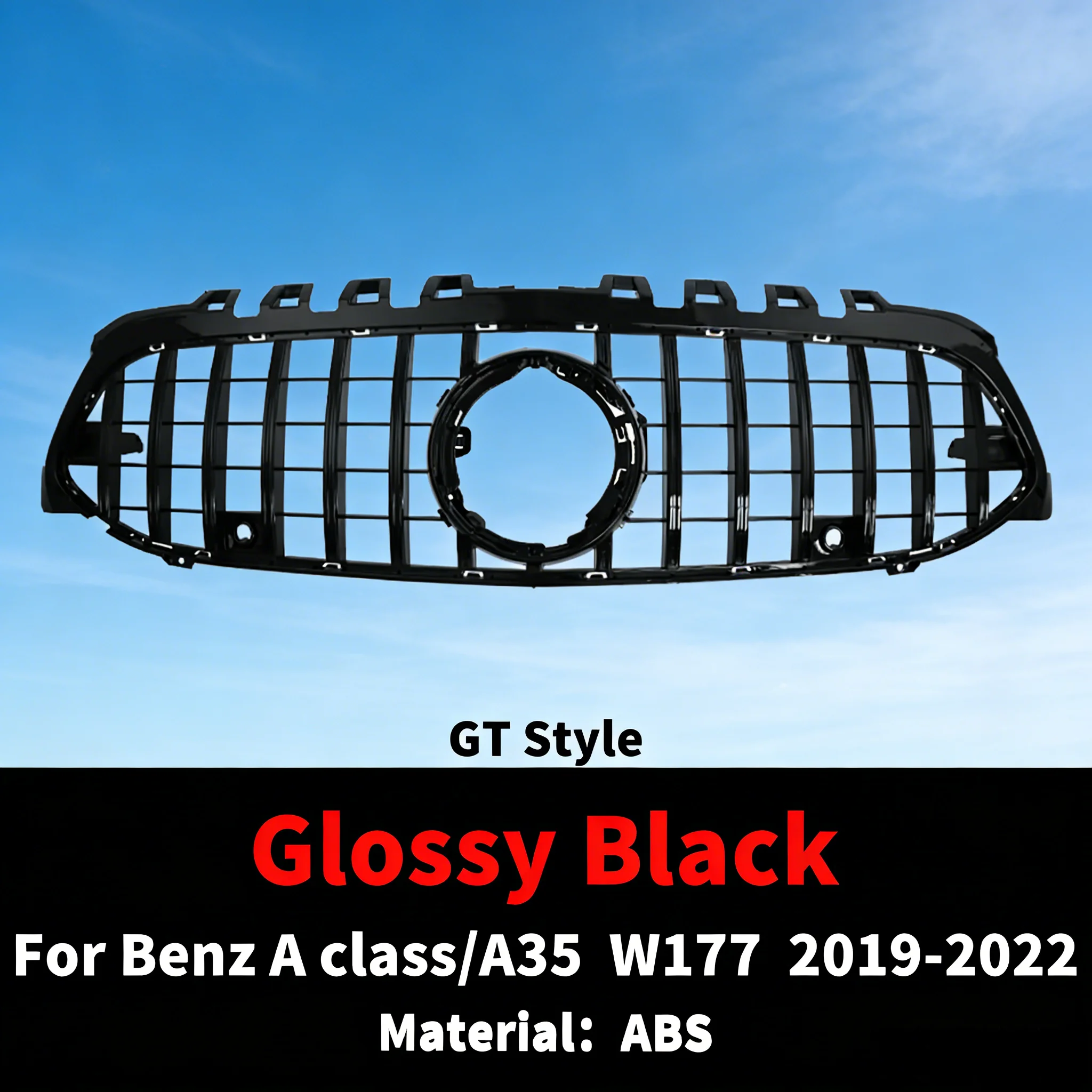 Sport W177 GT Diamond Style Front Bumper Grille Inlet Grill Radiator Grid Tuning For 2019-2022 Mercedes Benz A Class or A35