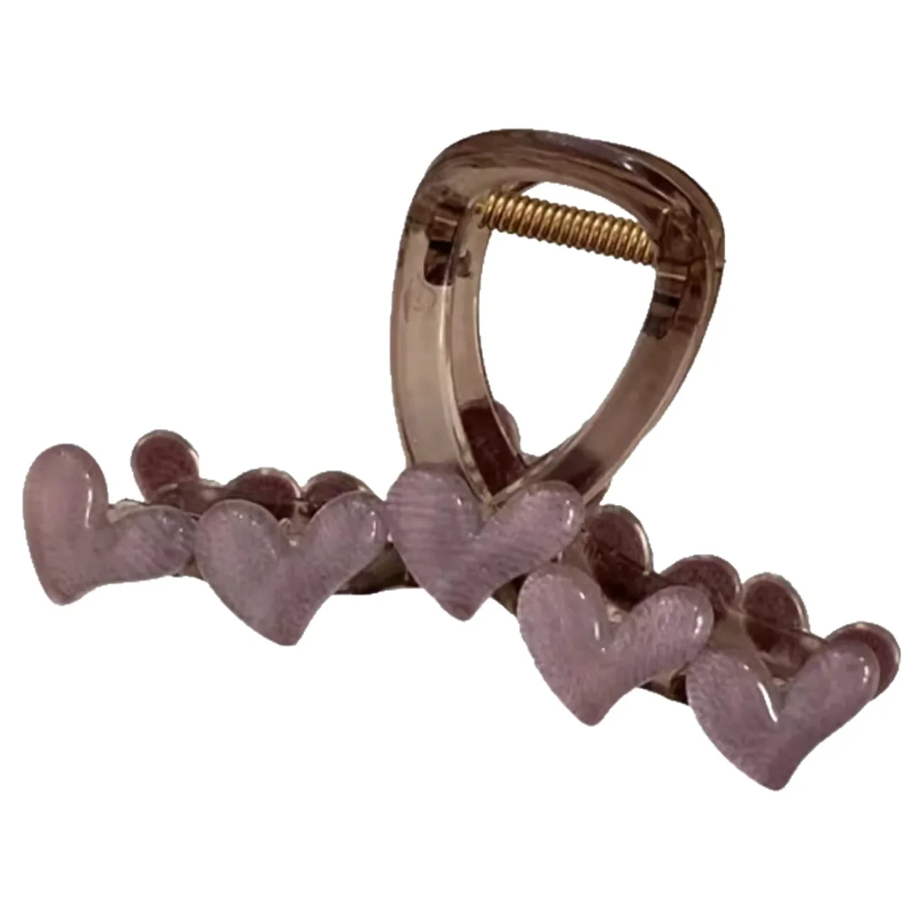 

Elegant Heart Hair Claw French Style Non-Slip Clip for Women Thick Hair Simple Versatile Updo Fashion Accessory