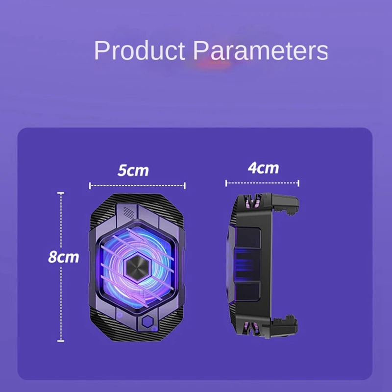 Enfriador Semiconductor con Clip trasero para teléfono, ventilador de refrigeración de 24W ajustable, 3 engranajes, radiador móvil con efecto de luz RGB