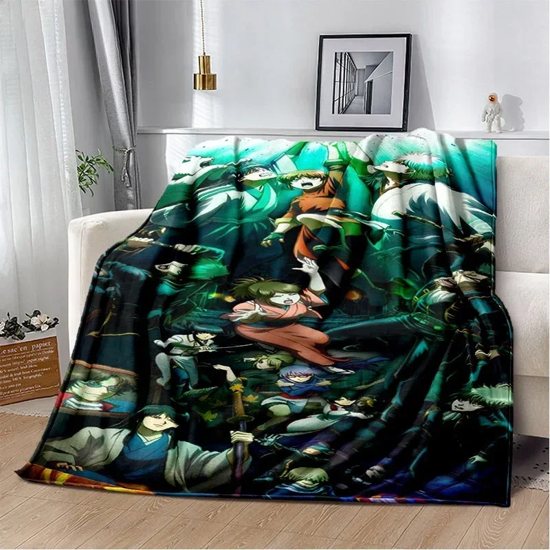 2026 Cartoon Blanket Sofa Gintoki Kagura Gintama Warm Bed Fleece Custom Nap Home Fluffy Soft Blankets King Size Microfiber Beddi