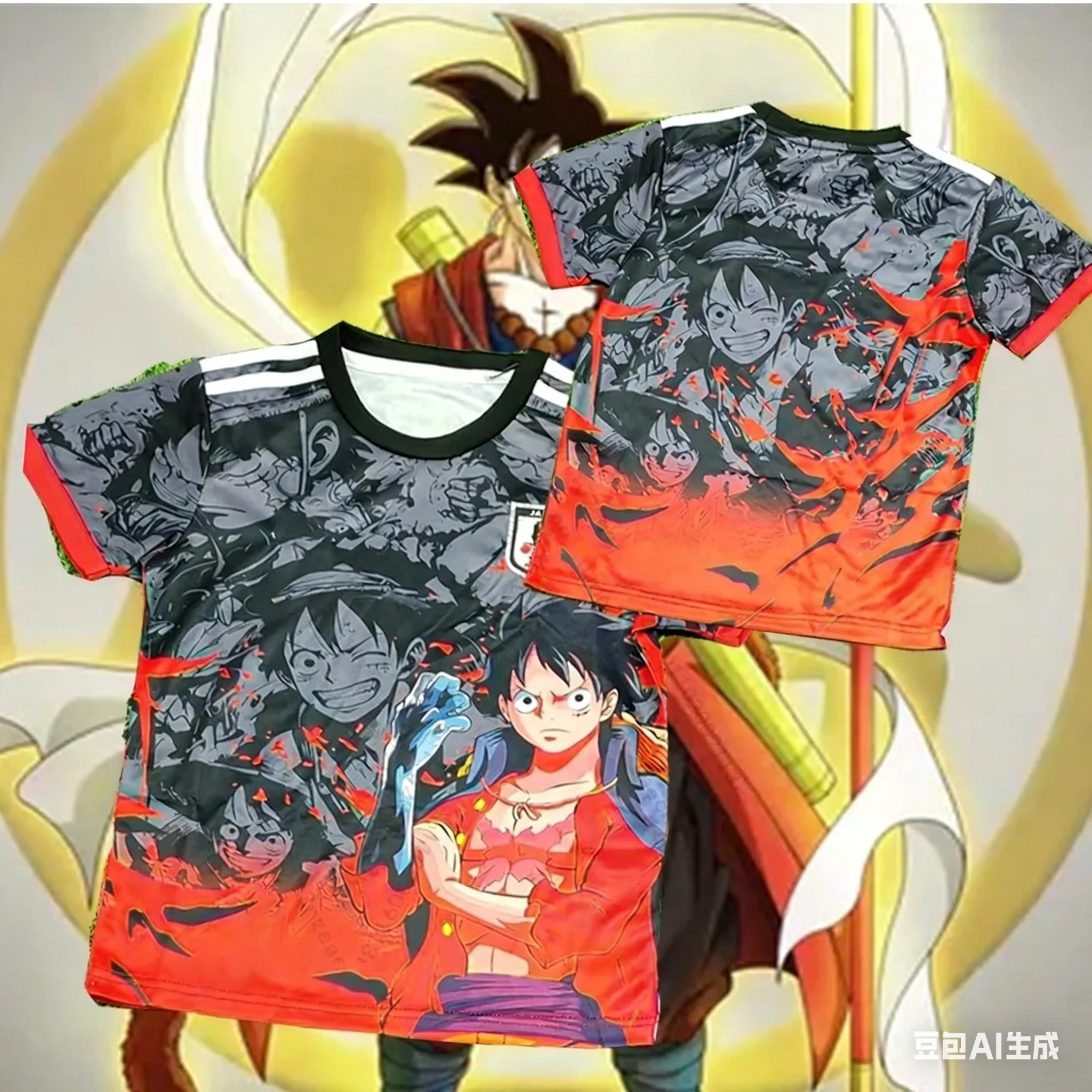 

Семейные парные футболки 2026: Футбольная форма команды Японии «Аниме Драгон Болл Гоку», специальная серия, дышащая спортивная футболка с принтом