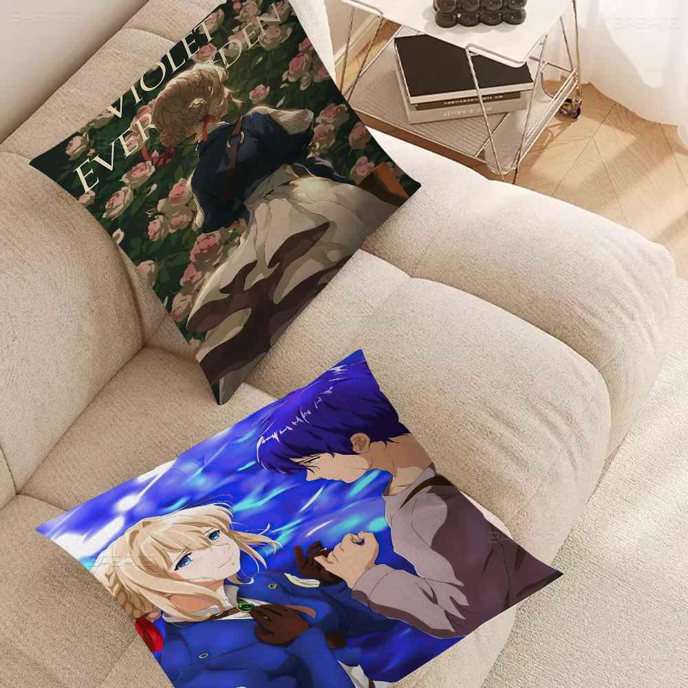 Anime Violet Evergarden Pillow Gift Home Office Decoration Pillow Bedroom Sofa Car Cushion CoverPillow Case