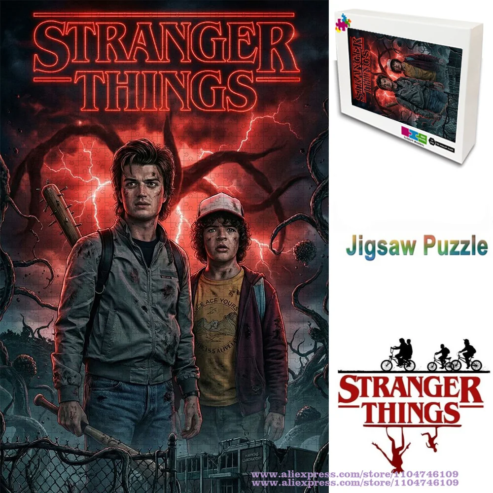 

Stranger Things Puzzle Jigsaw 108/200/300/500/1000/1500Pcs Intelligence Puzzles Christmas/birthday Gifts Home Decoration