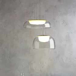 Modern Led Glass Pendant Light Bedroom Transparent Hanging Lamp Nordic Living Dining Room Lighting Kitchen Bar Suspension Lights