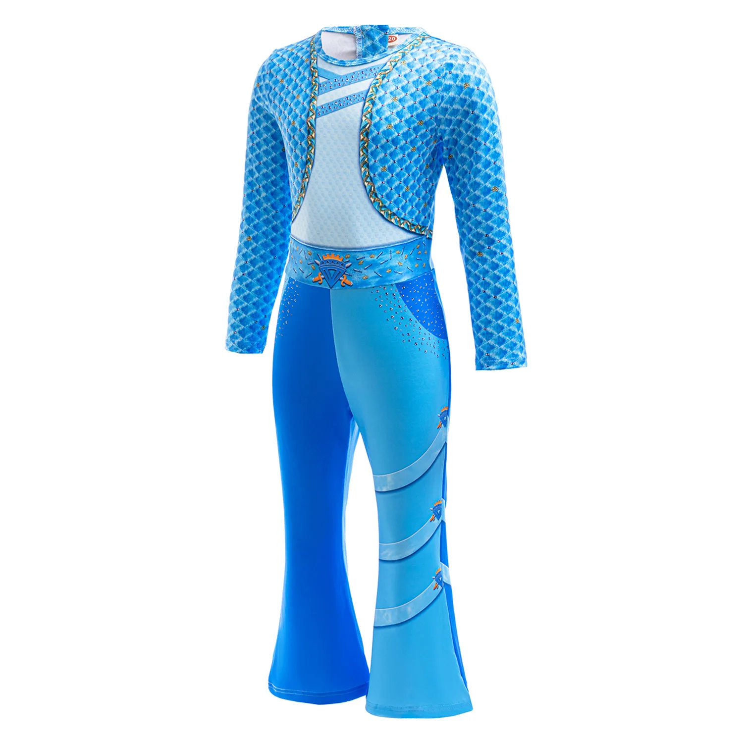 Girls Rise of Blue Jumpsuit Blue Descends Cosplay Costume Halloween Outfit Princess Jumpsuit Pajamas Suit
