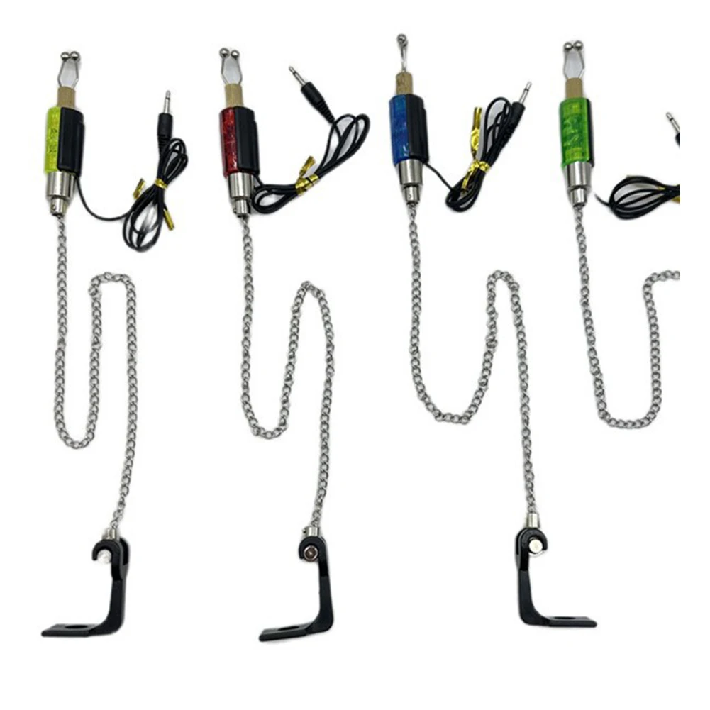 1 Piece  Illuminated Bite Alarms Carp Fish  4 Color LED Stainless Steel  Line Clip For Fish Bite Licker Fishing Parts
