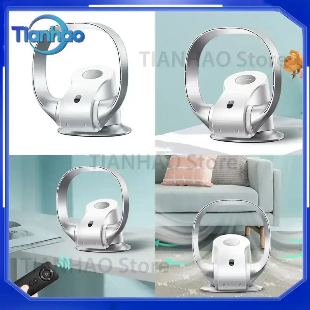2023 New 220V Super Quiet Variable Speed Bladeless Fan for Home Office with Remote Control 12 Inch Wall Mounted Fan