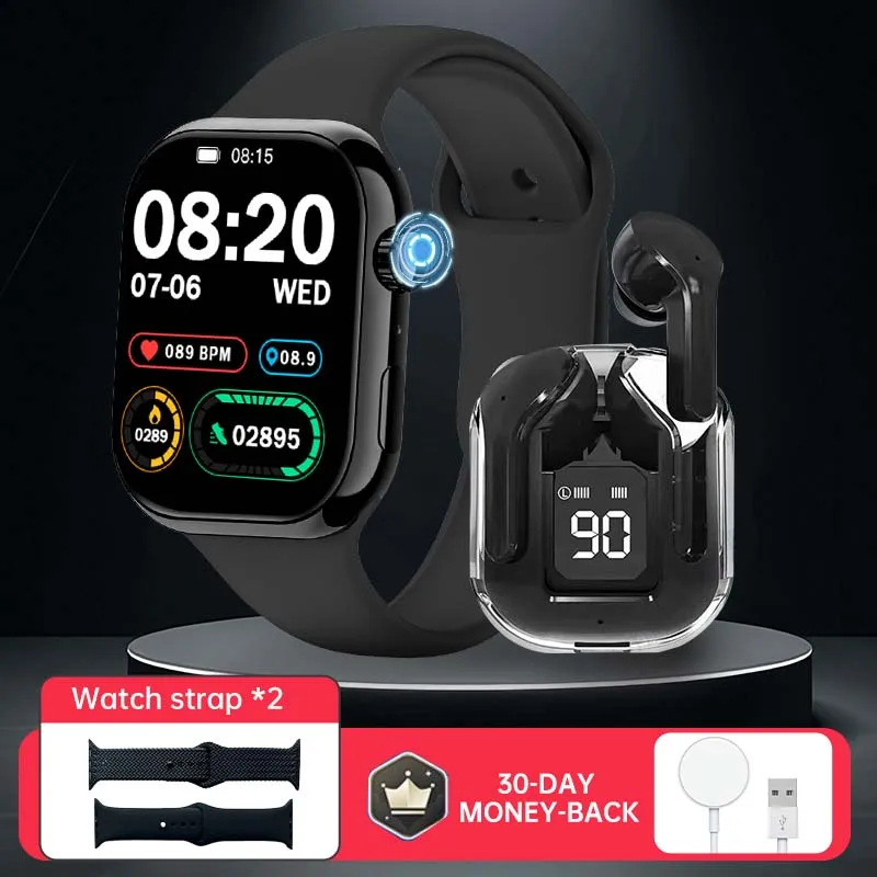 WM الساعات الذكية 2.01 "HD شاشة جهاز تعقب للياقة البدنية للهواتف أندرويد وiOS مراقب معدل ضربات القلب ساعة رياضية للرجال والنساء W55 #1