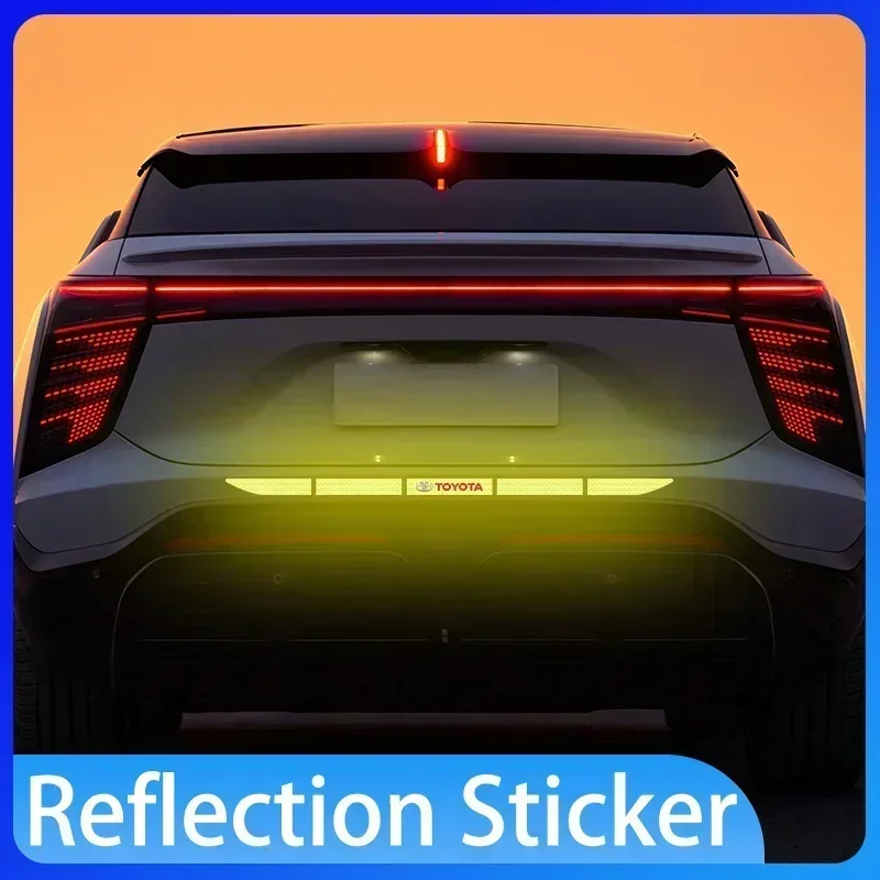 تأمين السيارة الذيل سيارة الذيل آمنة الزخرفية انعكاس ملصق لتويوتا أفالون ميراي أفينسيس برادو هايلكس VVT-I 4WD كورولا TRD #1
