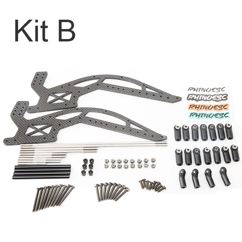 Rhino RC Crawler YUE ONE Shafty MOA Full 4.0mm 3K Carbon Fiber Chassis Parts Toys