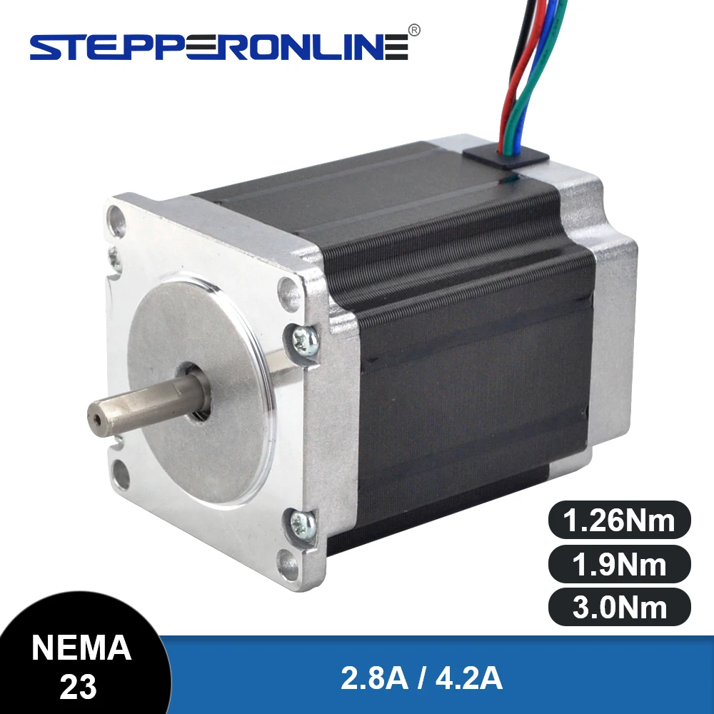 Nema 23 silnik krokowy 3Nm/1.9Nm/1.26Nm 4-realizacji 2.8A/4.2A 57 silnik silnik krokowy dla 3D drukarki CNC maszyna grawerująca