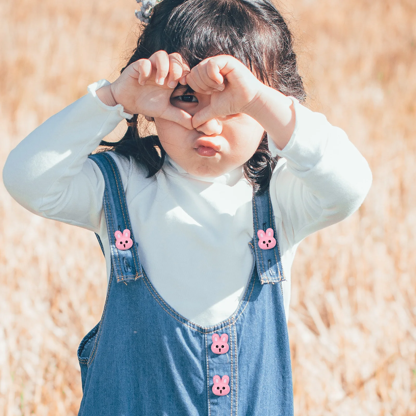 

12pcs Rabbit Shaped Buttons Resin Bunny Modeling Diy Craft Sewing Buttons For Clothing Decorative Coat Accessories Small Holes