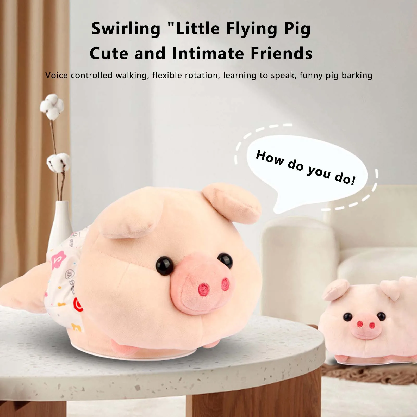 Lighting Up Musical Piggies Toys Intelligent Crawling Pig Toys For Outdoor