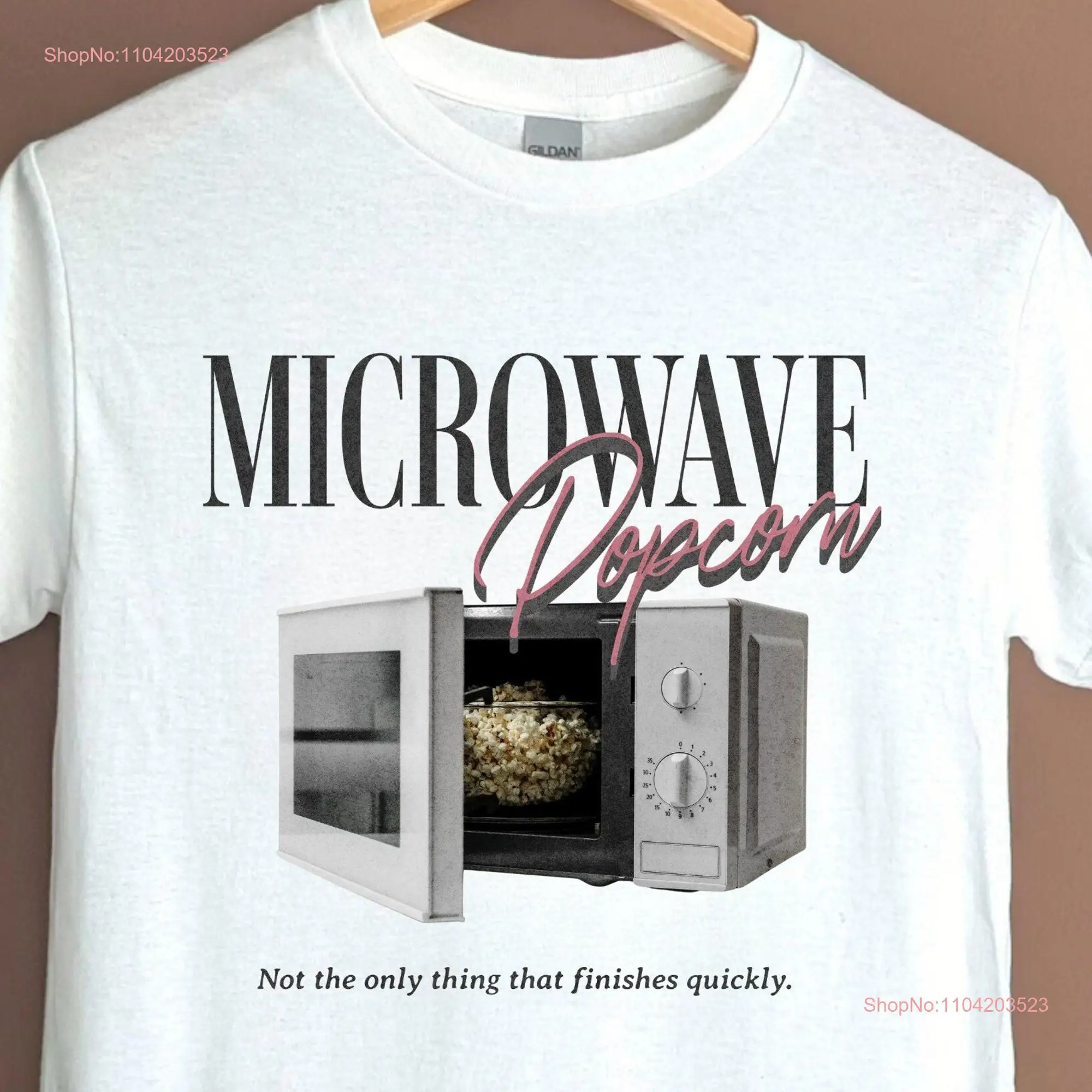 Microwave Popcorn T Shirt Retro Snack Bootleg Funny for food lover  long or short sleeves