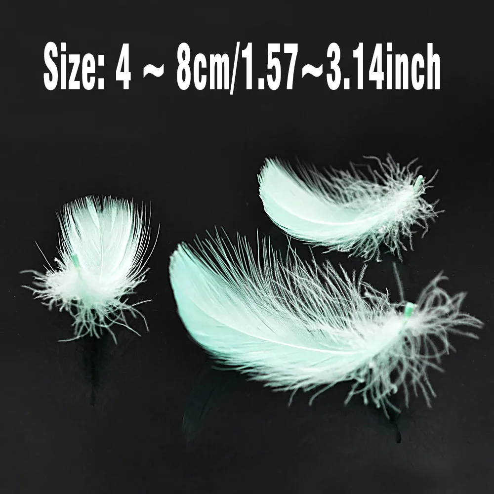 MNFT 100Pcs/Pack Fluffy Feathers for Feather Hooks Pesca Woolly Bugger Flies Hybrid Fly Tying Hackle Feather Hand Selected