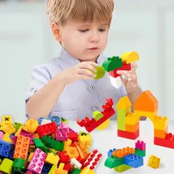 140PCS Big Size Building blocks  creative building blocks set of colorful classic basic silver brick DIY toys for baby