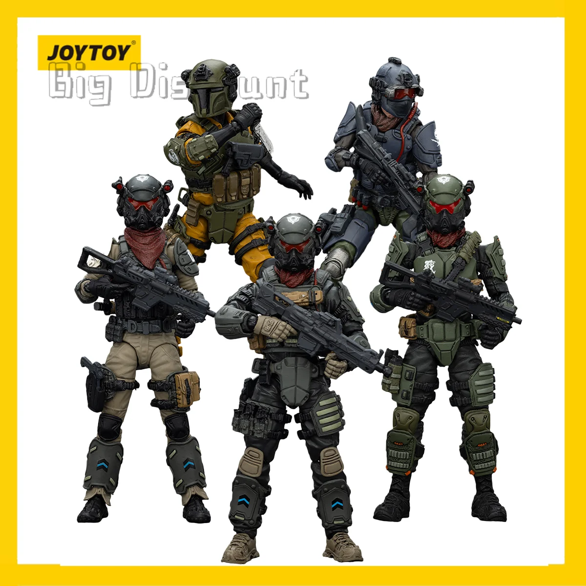 [มีสินค้า] ฟิกเกอร์ JOYTOY ดาร์คซอร์ส แอคชั่นฟิกเกอร์ สเตลลาร์ สการ์ แอสเซิลทีม ขนาด 1/18 โมเดลทหารอนิเมะ