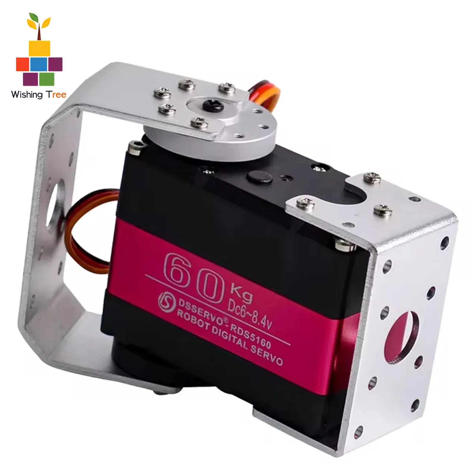 RDS5160 SSG 60kg High Torque Digital Servo 270 Degree Metal Gear 7.4V with Aluminum U Bracket for Robotics Projects