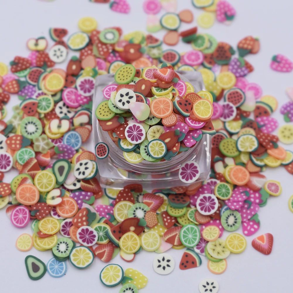 10G/Bag Romantic Themed Fake Shell Clay Slices Sakura Diamond Mixed Sprinkles Supplies Slime Crafts Decoration Accessories