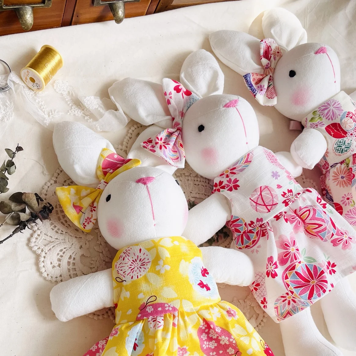 

Мягкая игрушка-кролик ручной работы из чистого хлопка, без меха, с наполнителем из мягкого ПП-хлопка, подарок на день рождения для детей