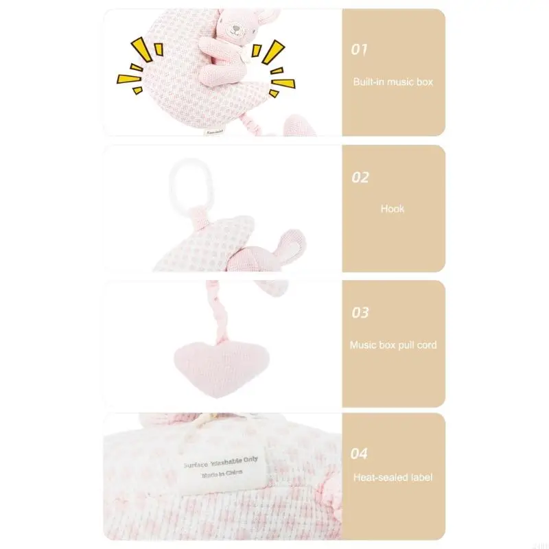 لعبة تفاعلية للتطوير الحسي لحديثي الولادة من القماش المزخرف مع ملحقات آمنة 24BE