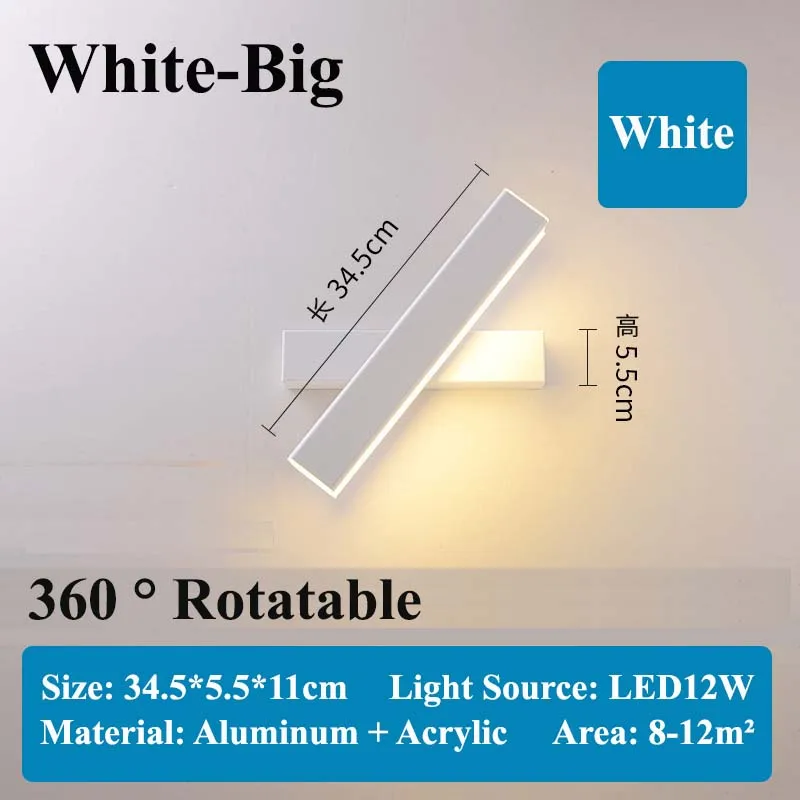 Lâmpada LED Wall Decor para quarto, decoração de casa moderna, luz noturna para sala de estar, mesa de cabeceira, iluminação