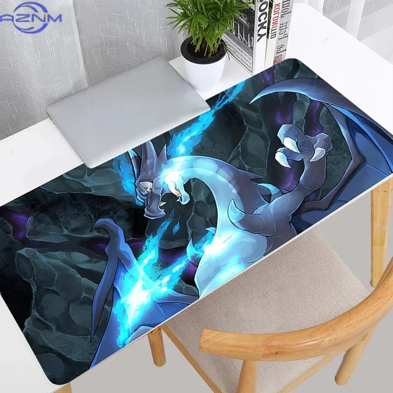 Dark Anime Blue Ice Dragon Cave Scene Mouse Pad Rubber Non Slip Desk Mat for Gaming Computer Office Table Decor