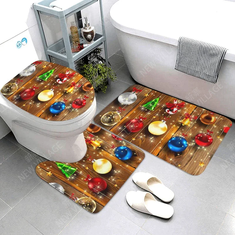 home bathroom floor mats Christmas decorations Bath Foot mat modern bathroom accessories rug Toilet mat Bathtub anti-slip carpet