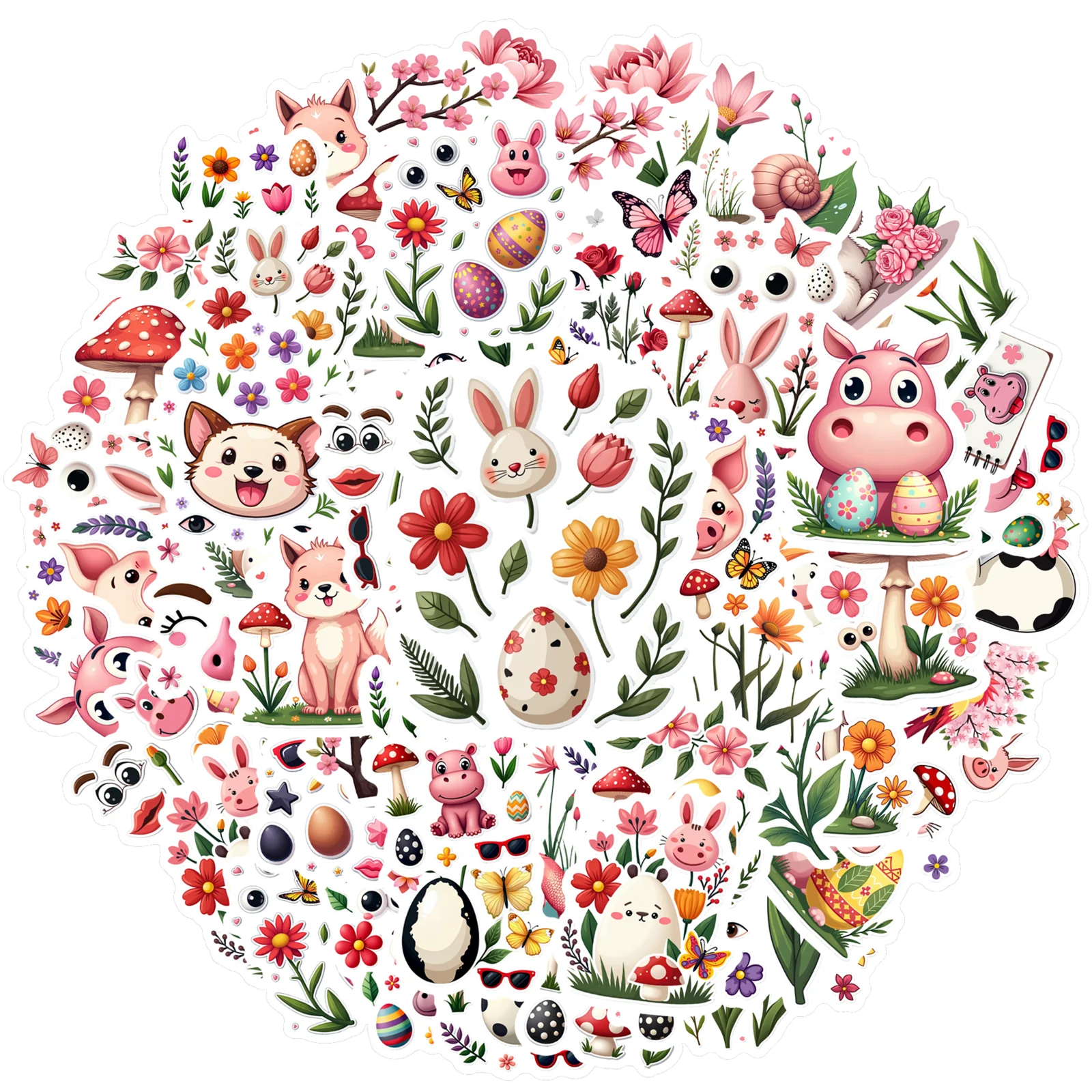 35 قطعة-70 قطعة ملصقات الأزهار الكرتون جميل الحيوان طبيعة الحيوان ملصقات مضحك ملصقات لحقيبة الثلاجة الهاتف الأمتعة DIY بها بنفسك #2