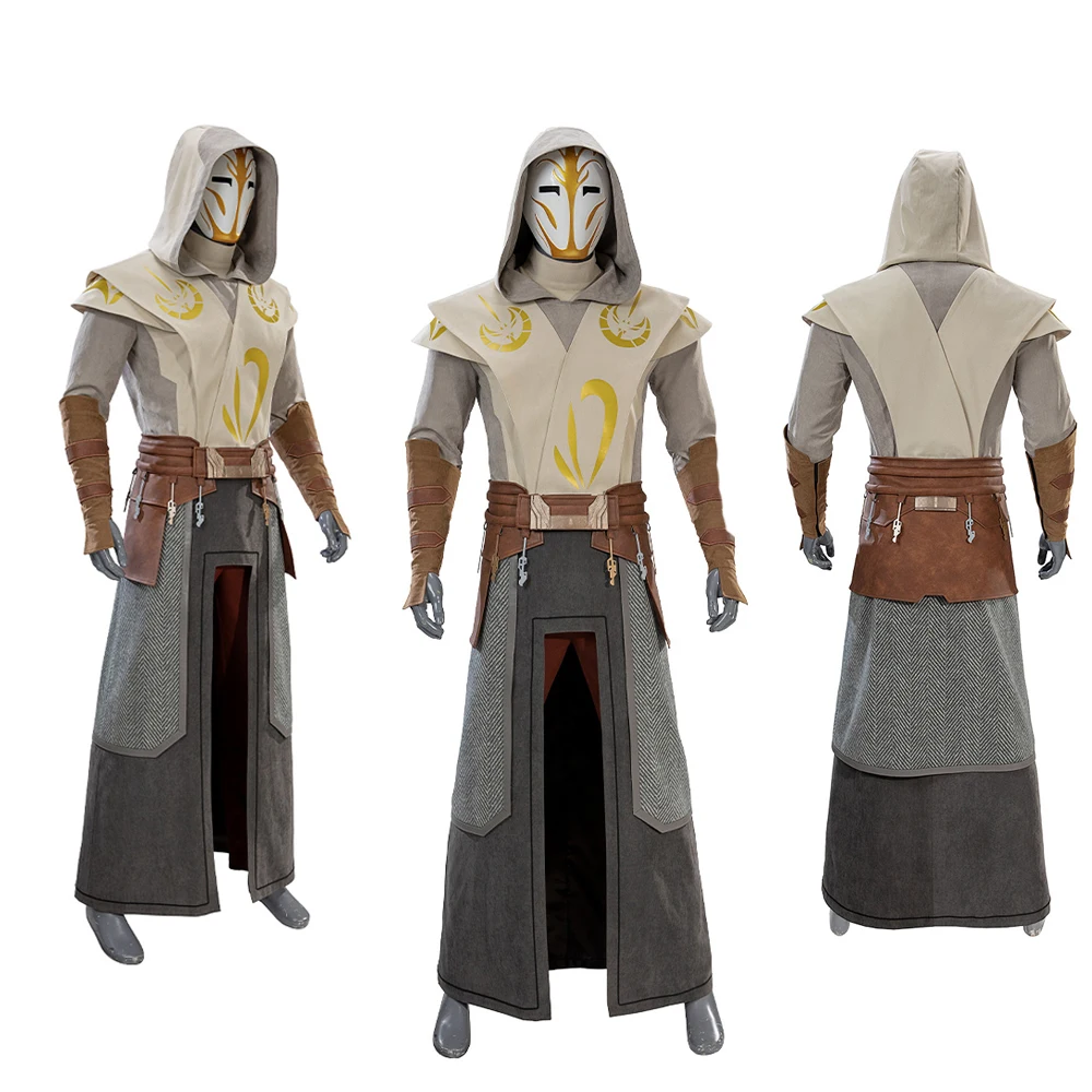 Hochwertiges Jedi-Tempelwächter Cosplay-Kostüm Uniform für Halloween, Karneval, Weihnachten und Rollenspiele Herrenbekleidung