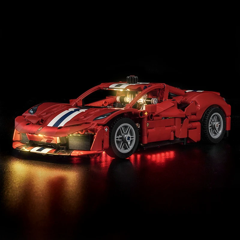 Lazishi LED lighting 42235 set suitable for Ferrari 488 Pista Car light gift (excluding building blocks)