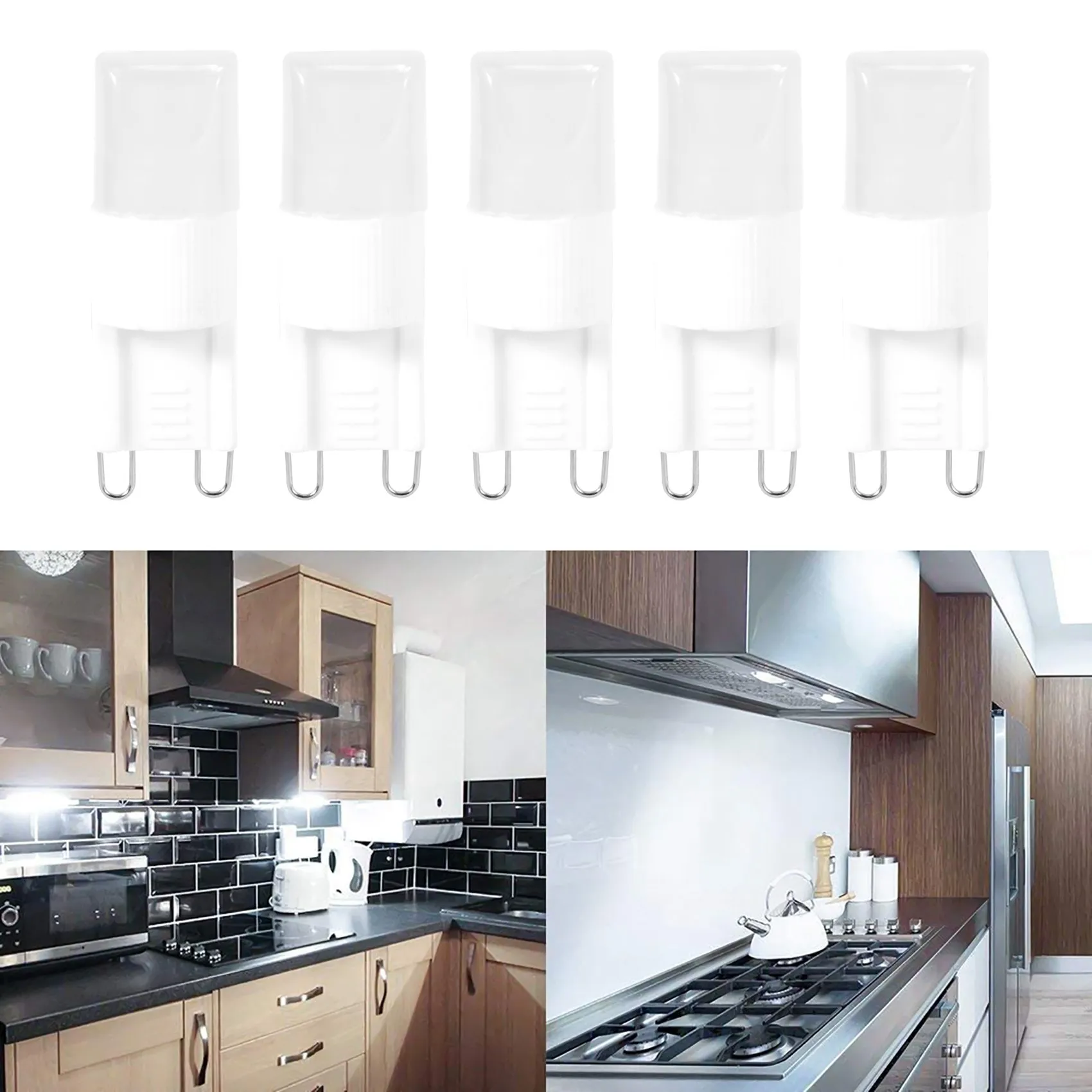 10x G9 1W LED Bulbs, Warm White 3500K