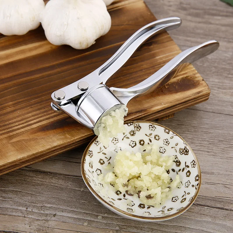 Kitchen Stainless Steel Garlic Smasher Squeezer Manual Press Grinding Tool Kitchen Accessories Garlic Press Crusher Mincer