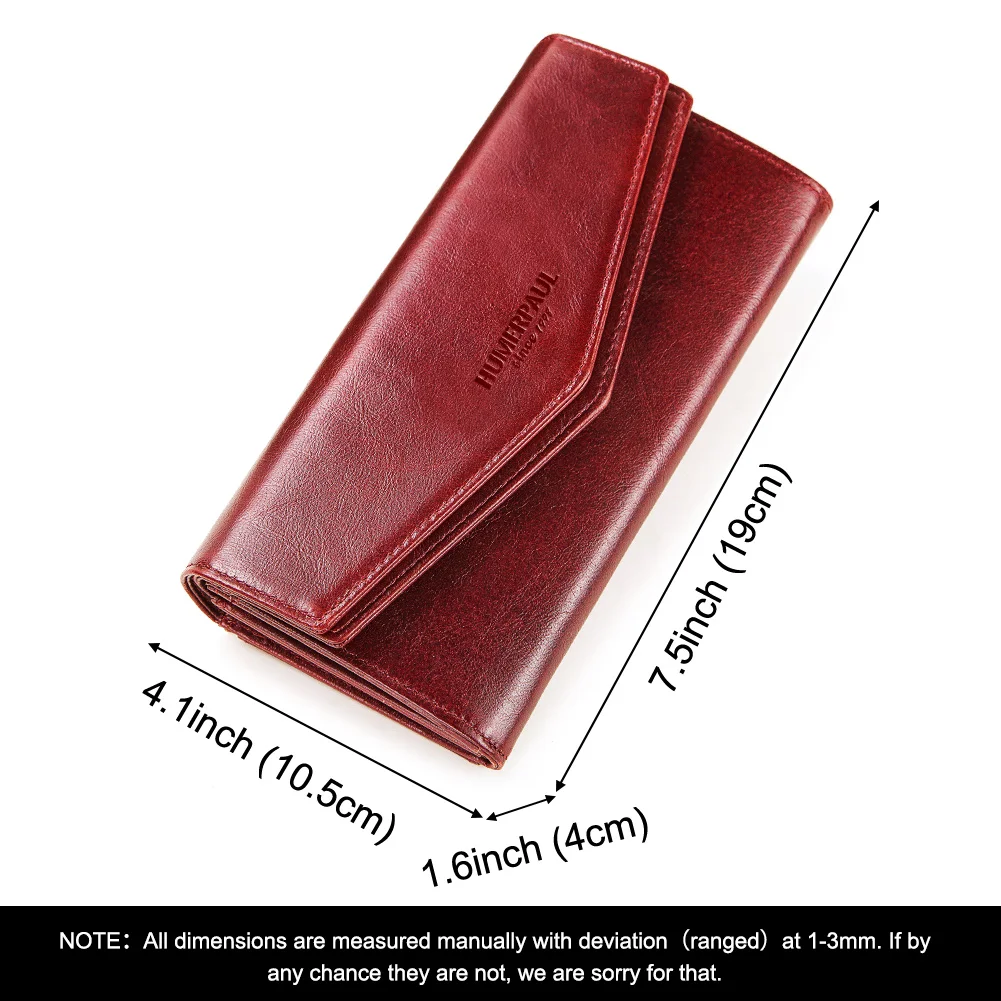 GZCZ 100% Genuine Leather Wallets For Women With Zipper Large Capacity Ladies Bag Luxury Money Clip Multifunctional Wallet