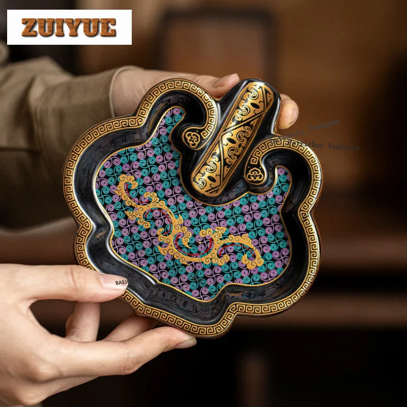 HOYIHM Colour Enamels Ashtray Creative Tobacco Smoke Odor Removal Ash Tray Weed Smoking Tableware Craft