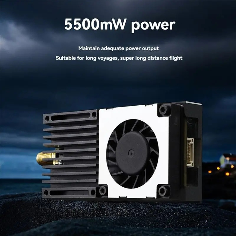 B78B-5.8G 5.5W VTX 64CH High Power FPV Video Transmitter TBS Smaraudio Protocol For Ultra-Long Range Flights FPV Drone