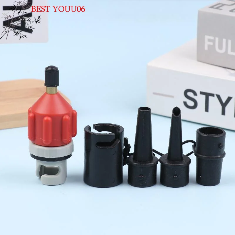 (YOUU06)Air Valve Adaptor For SUP Board Inflatable Pump Adapter Paddle Boat Kayak Air Valve Pump Tire Air Connector Combo Kit