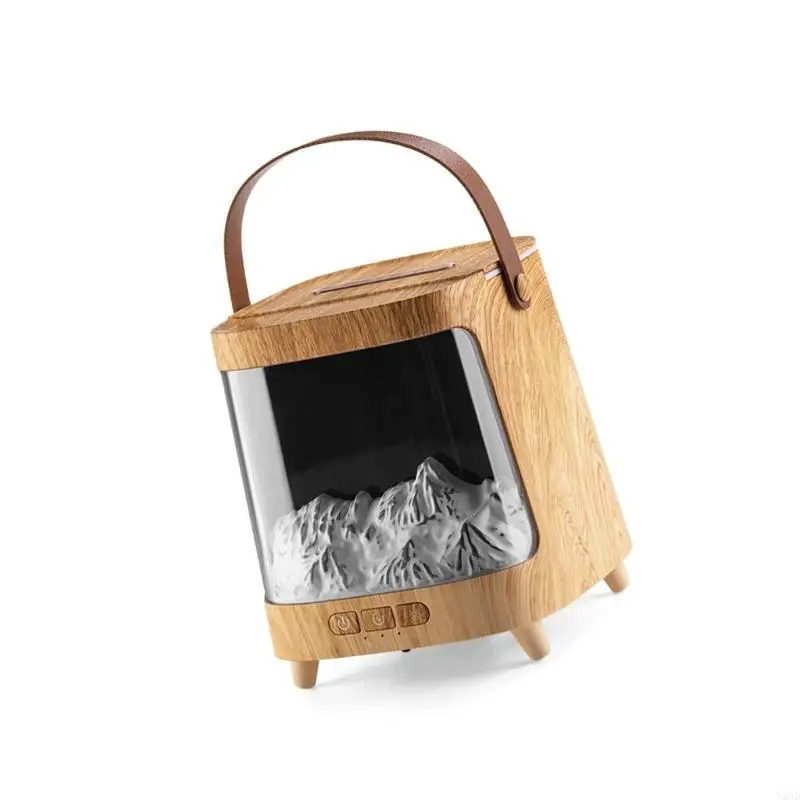 Portable Humidifier for Bedroom Humidifier Realistic Flame Easy Clean Humidifier N58D