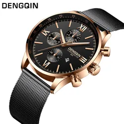 Fashion Men's Watches Stainless Steel Casual Quartz Analog Date Wrist Watch Men's wristwatch clock Quartz Watch montre homme