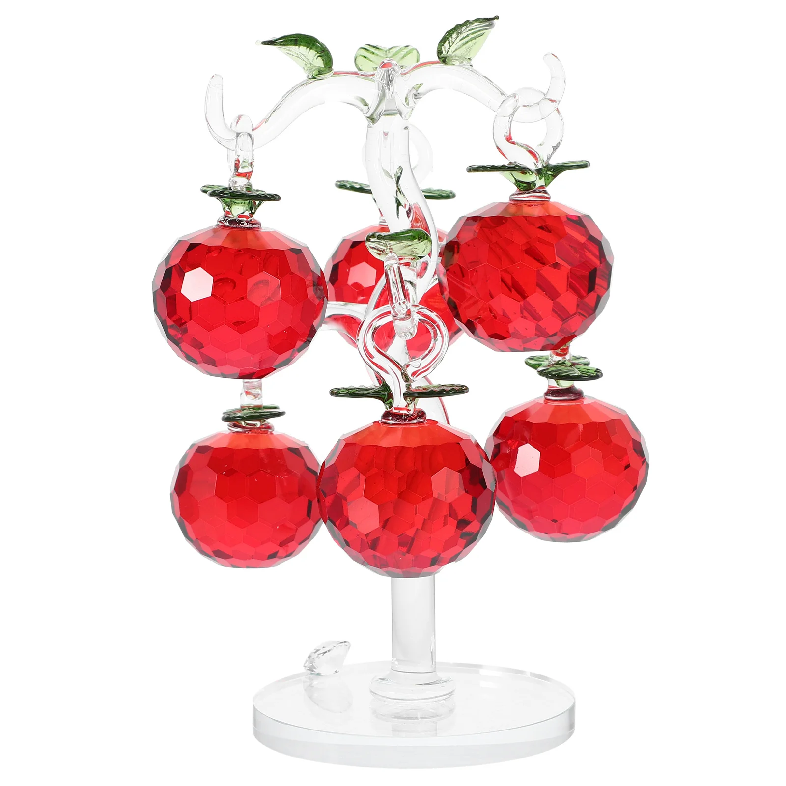 Decor Ornament Large Decoration Apples Tree Statue Home Artificial Crystal Sculpture